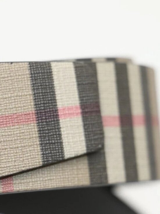 Burberry Vintage Check And Leather Belt Archive Size 85 - Beige/Black main image 8